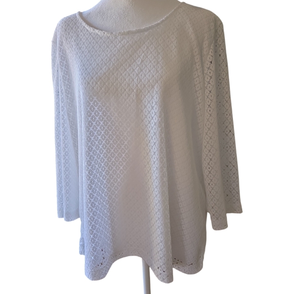 Chico's white crochet top - Picture 5 of 5